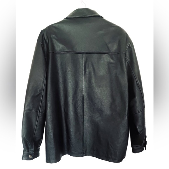 NWOT Genuine Leather Jacket, Size Large, Black - Picture 2 of 6
